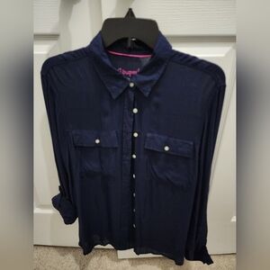 Aeropostale Dark Blue Button Up Shirt